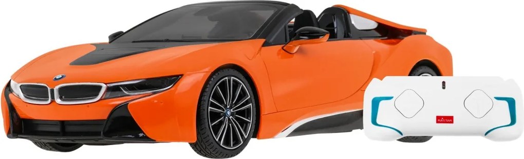 BMW i8 Roadster oranžový RASTAR model 1:12 Auto na diaľkové ovládanie + 2,4 GHz diaľkové ovládanie
