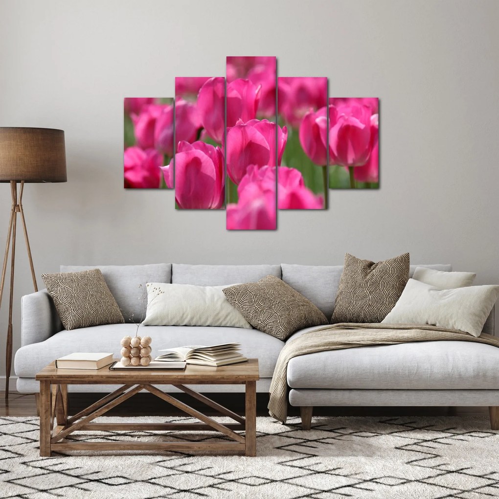 Obraz - Ružové tulipány (150x105 cm)