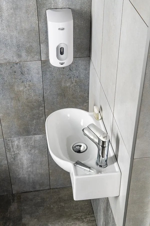 Sapho Sapho, YUMO keramické umývadlo rohové 45x28cm, biela, 3045