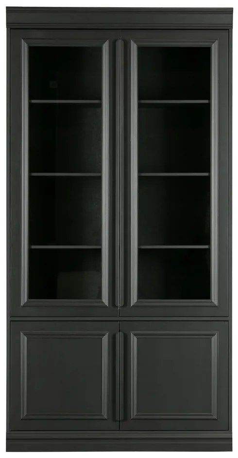 Čierna vitrína z borovicového dreva 110x215x44 cm Organize – WOOOD