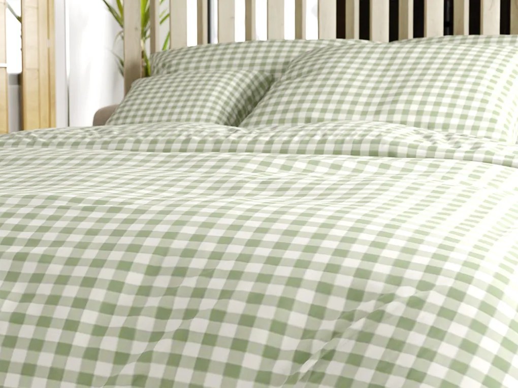 Bavlnené obliečky GRENTIS zelené Rozmer obliečok: 70 x 90 cm | 140 x 200 cm