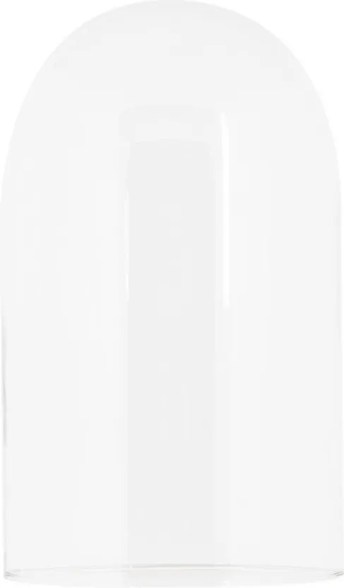 Hnedý drevený podnos so skleneným poklopom Ricco - Ø 14*34 cm