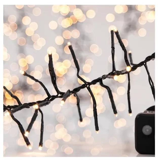 LED Vonkajší vianočný reťaz CLUSTER 588xLED/8 funkcií 8,5 m IP44 teplá biela