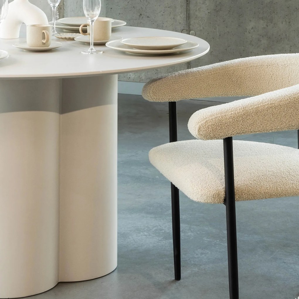 Jedálenský stôl Adaggio 120 cm sivo-béžový