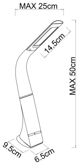 Globo 58337B - LED stmievateľná dotyková nabíjateľná stolná lampa SOPHIE LED/5W/5V 2200 mAh