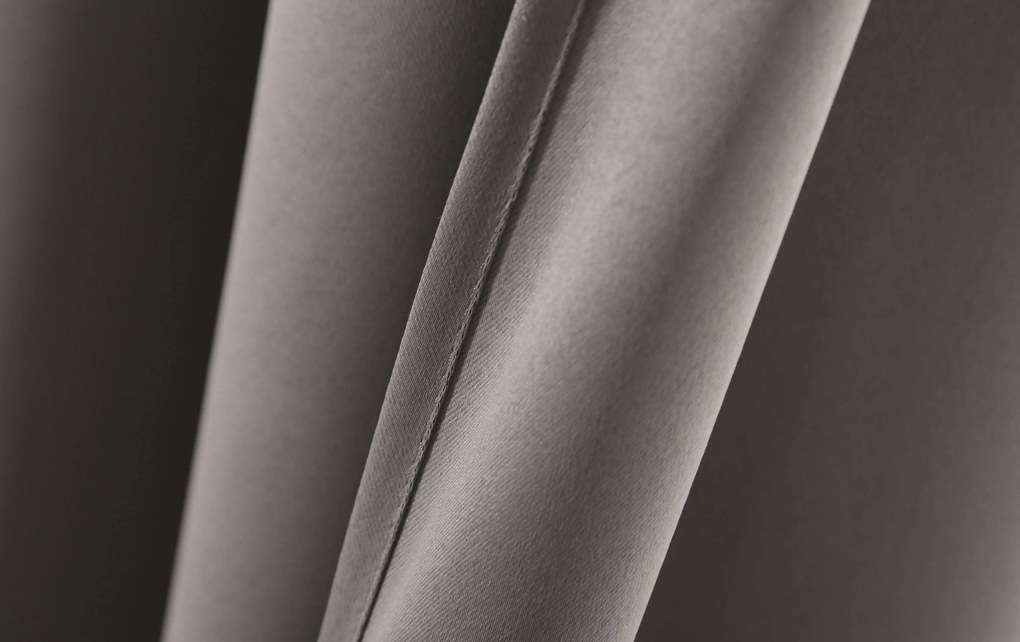 Sivohnedý záves OXFORD 140x250 cm Zavesenie: Riasiaca páska