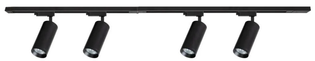 Bodové svietidlo v lištovom systéme MICA 4xGU10/10W/230V čierna