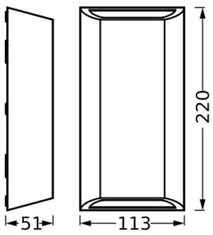 Ledvance -LED Vonkajšie nástenné svietidlo ENDURA STYLE IDAR 2xLED/3,75W/230V IP65