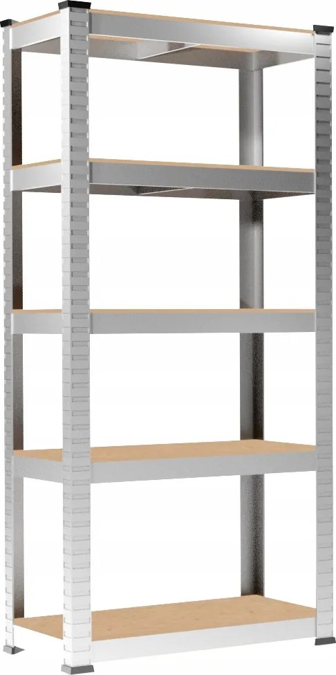 SADA DVÔCH 5-ÚROVŇOVÝCH POLIČIEK 180 x 90 x 40 CM NOSNOSŤ POLIČKY: 175 KG *2158