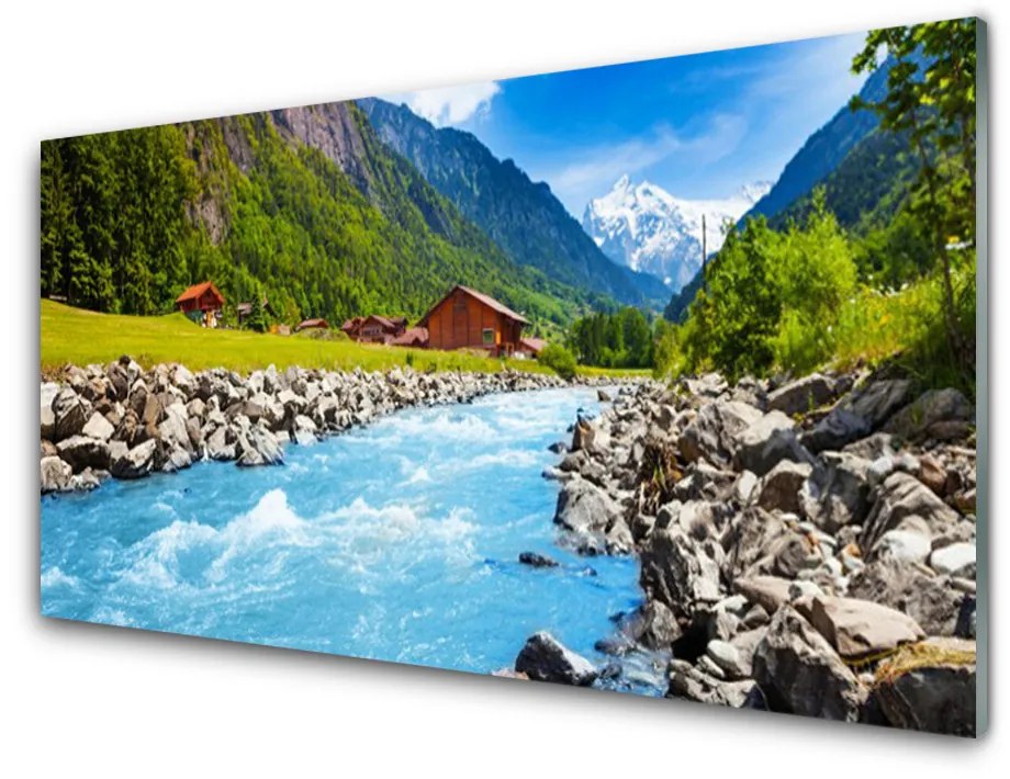 Obraz plexi Hory rieka príroda 100x50 cm