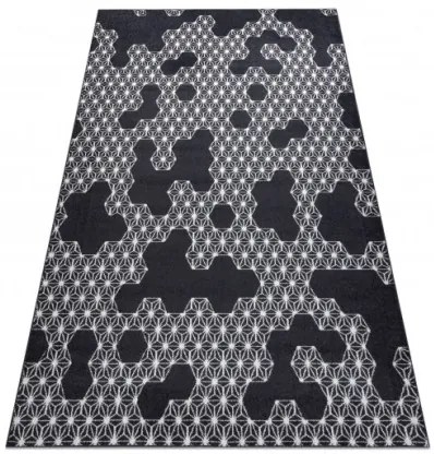 Koberec HEOS 78547 HEKSAGON PUZZLE antracyt / krém