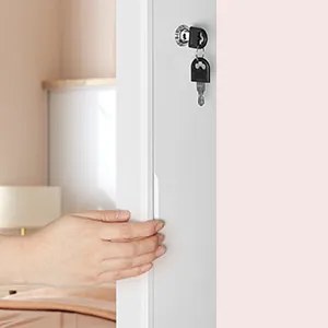 Závesná šperkovnica Elissa biela/béžová