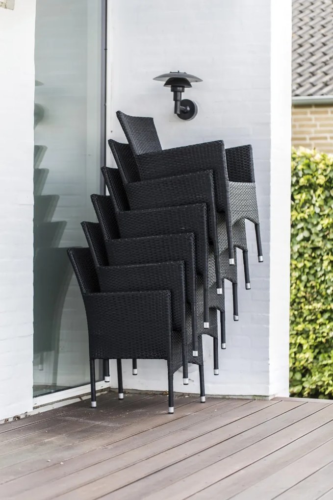 Záhradné ratanové kreslo 8 ks HAMBURG, antracit