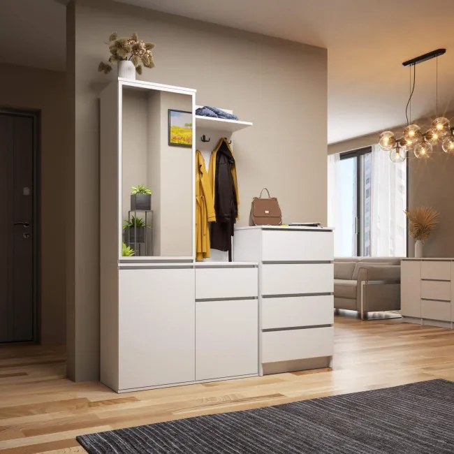 Predsieňová zostava ENTRO biela