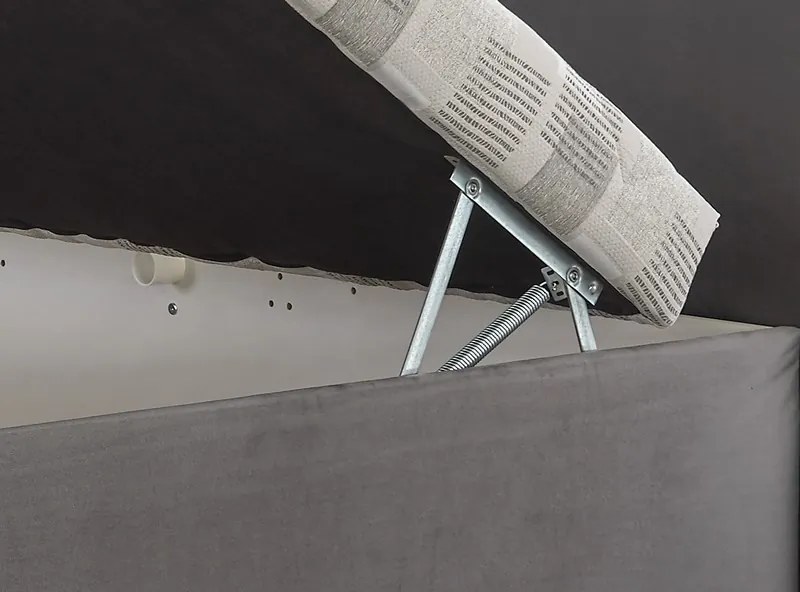 Rohová posteľ Travis ľavá120x200, šedá látka