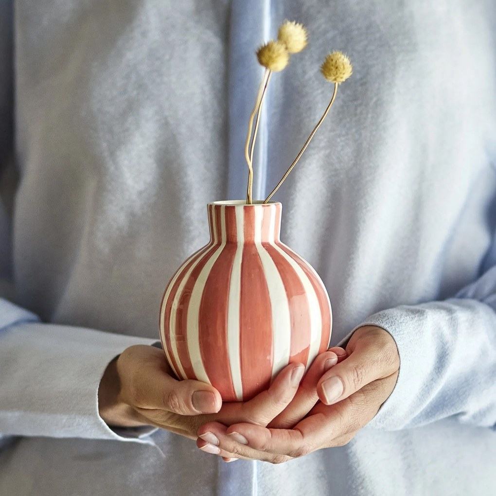 Bloomingville Keramická vázička Fian Vase Orange 11 cm