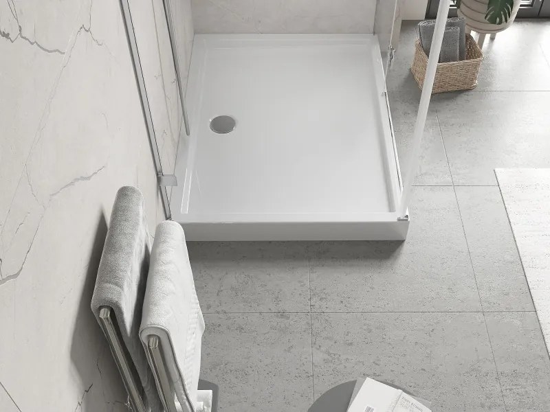 Mexen Flow+, obdĺžniková sprchová vanička 80 x 70 cm, biela lesklá, 46R107080H