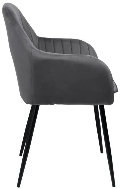 Jedálenská stolička SEVILLA zamatová, grafitová