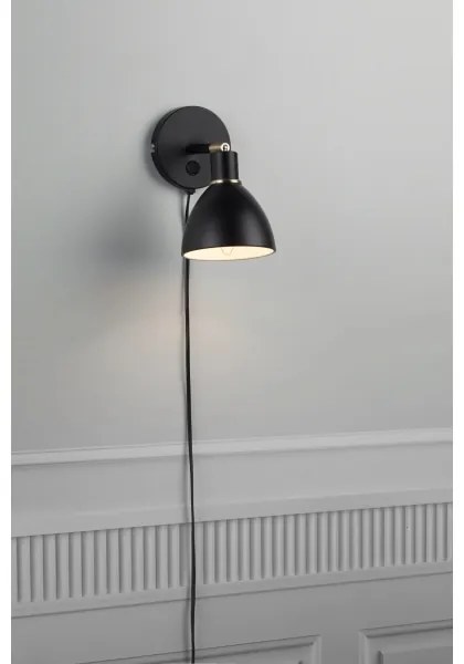 Nordlux - Nástenné svietidlo RAY 1xE14/25W/230V čierne