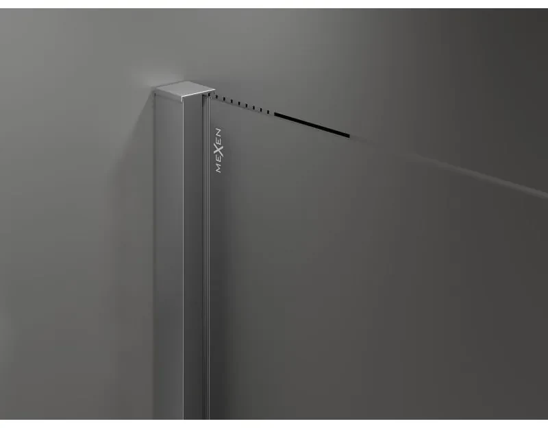 Mexen Velar, sprchový kút s posuvnými dverami 90 x 80 cm, 8mm šedé sklo, brúsený grafit, 871-090-080-41-95