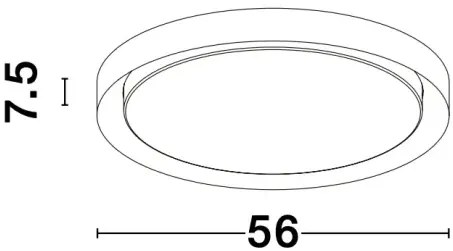 LED stropné svietidlo Troy 56 biele