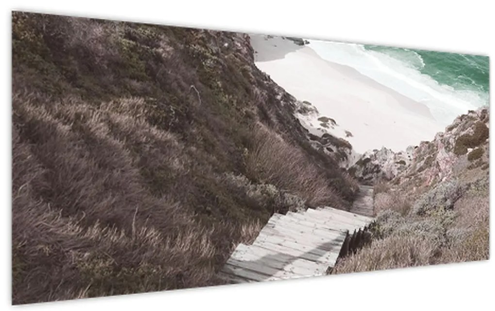 Obraz - Cesta k smaragdovému moru (120x50 cm)