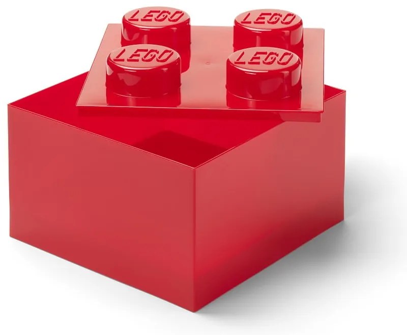 Červený plastový detský úložný box 25x25x18 cm – LEGO®