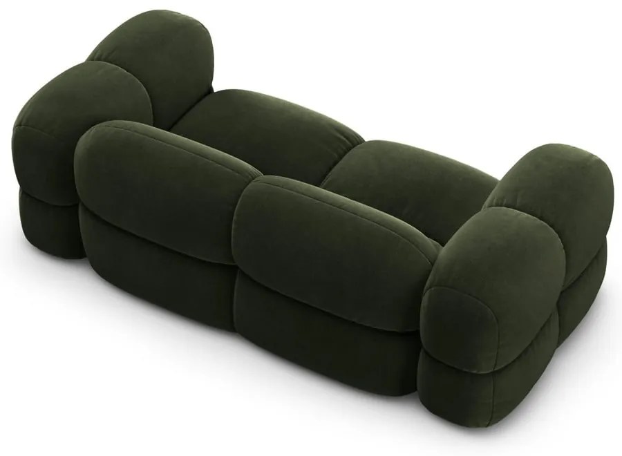 Zelená zamatová pohovka 210 cm Loretto – Cosmopolitan Design