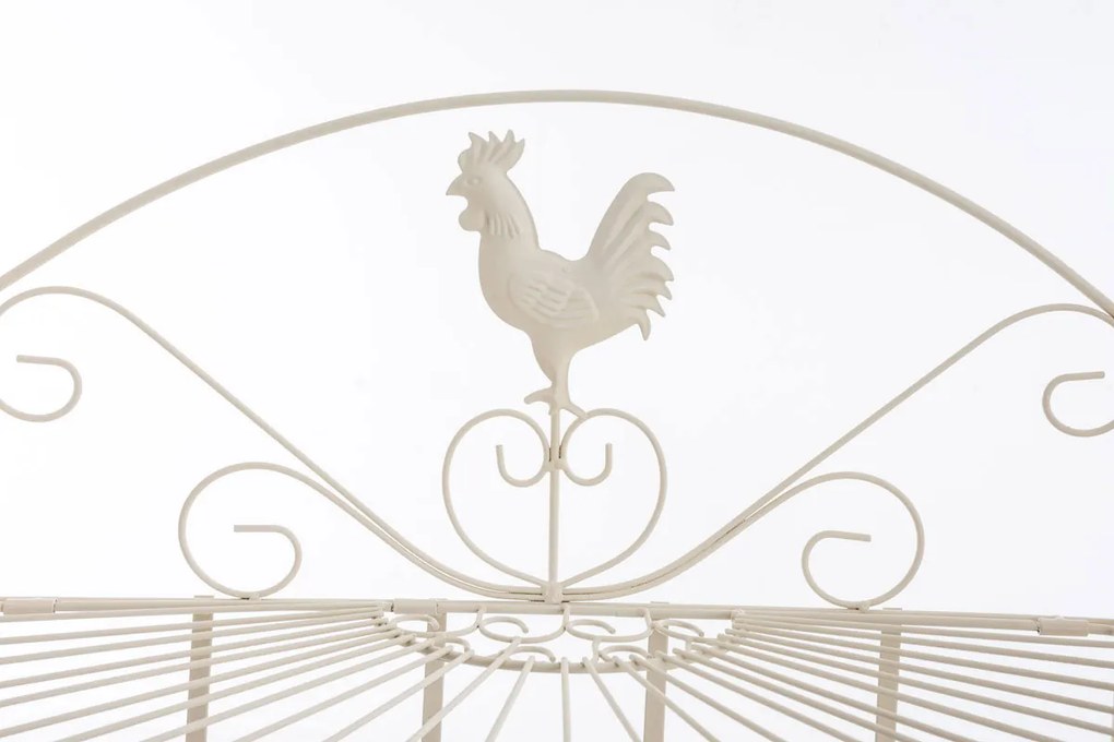 Kovová polica regál Maia - Krémová