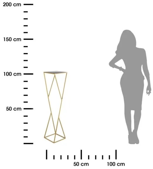 Stojan na kvety LOFT 100x23,5 cm zlatá