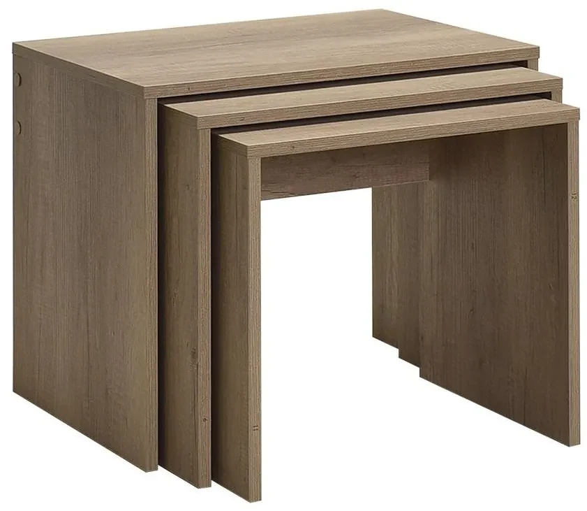 Set 3 konferenčných stolíkov Shotaretta (orech svetlý). Vlastná spoľahlivá doprava až k Vám domov. 1108636