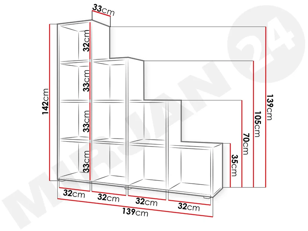 Regál Cyzara 013 (dub sonoma). Vlastná spoľahlivá doprava až k Vám domov. 1053799