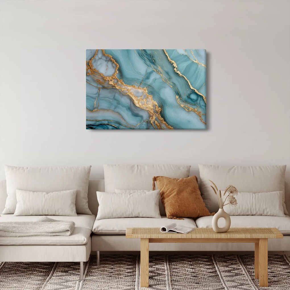 Obraz - Tyrkysový mramor (90x60 cm)