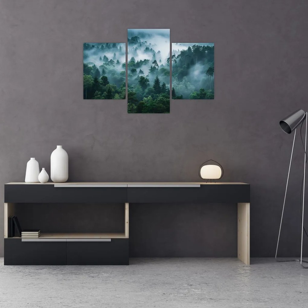 Obraz - Les v hmle (90x60 cm)