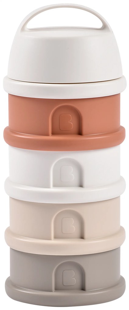 Súprava téglikov na sušené mlieko / desiatu Cotton White / Terracotta