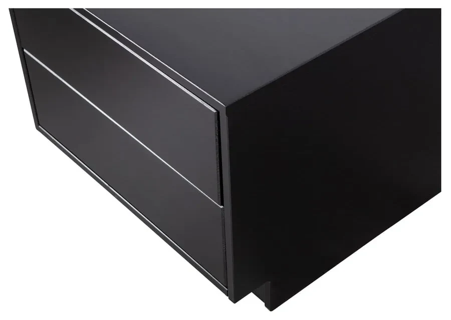 Čierny modulárny TV stolík z borovicového dreva 50x40 cm Finca – WOOOD