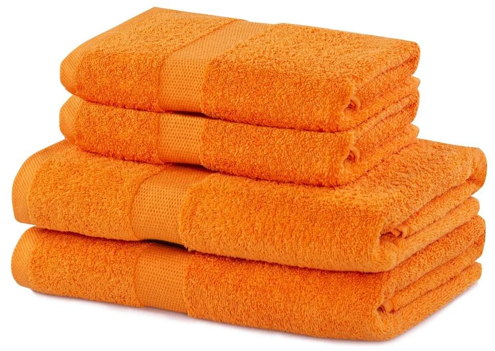 Súprava oranžových uterákov DecoKing Niki