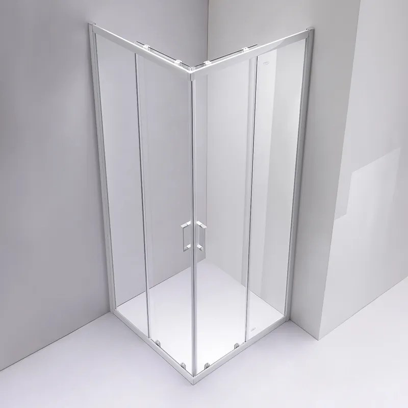 BPS-koupelny Štvorcový sprchový kút HYD-SK93B 90x90 biela/transparent + vanička HYD-SSV-SXL02B biela