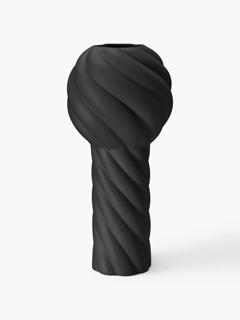 Ručne maľovaná keramická váza Twist Pillar, V 34 cm