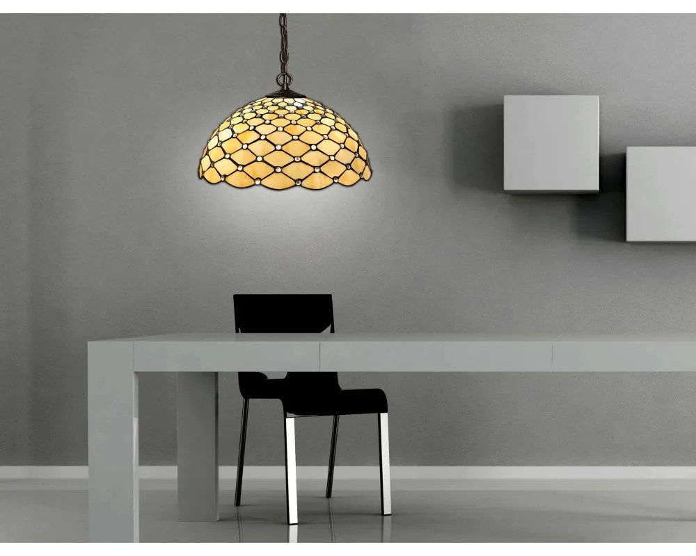 Tiffany luster do spálne Ø41 HIVE PEARL