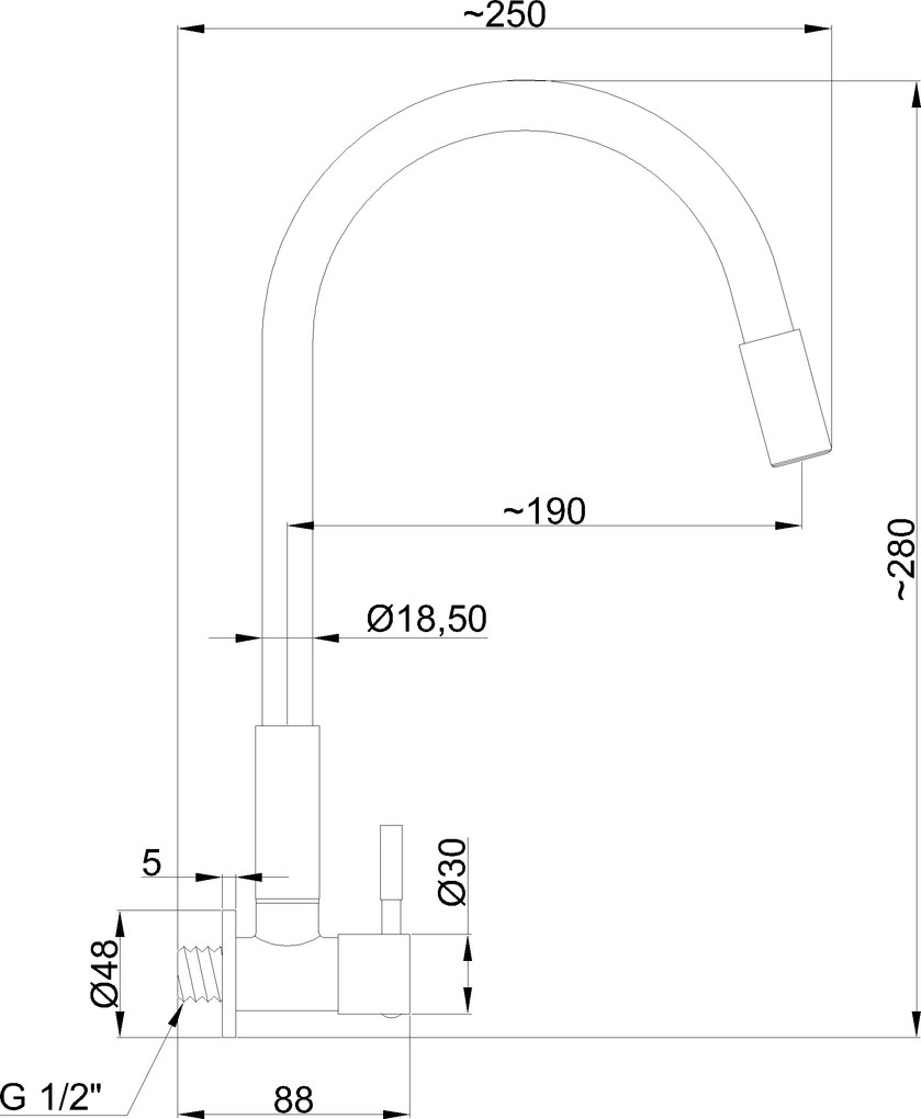 Invena Invena, batéria s elastickým ramenom pre studenú vodu, oceľová/čierna, INV-BZ-52-043-J Leták: https://cloud.invena.pl/s/nnXaZKg3crBrRkz/download?path=%2FPliki%20do%20strony%20www%2FBZ-52-043-J/Inne/BZ-52-043-ulotka-PL…