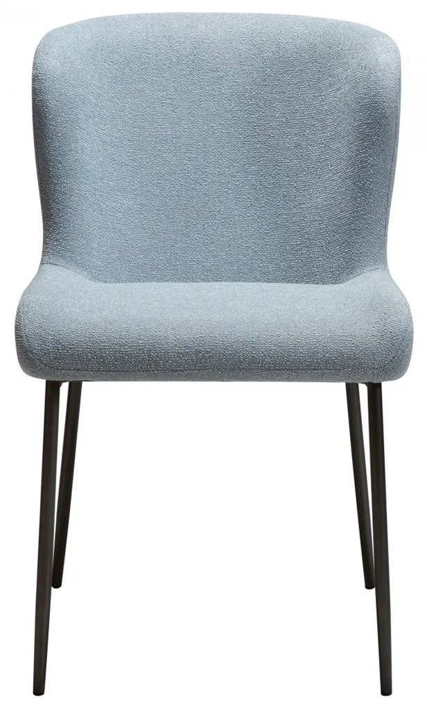 GLAM ČALÚNENÁ STOLIČKA blue/antique pewter