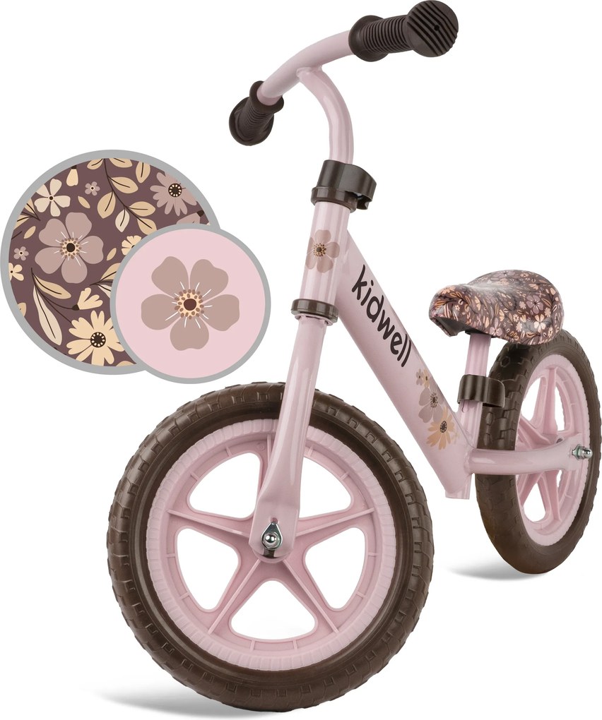 Kidwell Rebel odrážadlo pre deti 80–120 cm, ľahké 2,64 kg, oceľový rám, 28 cm EVA kolesá