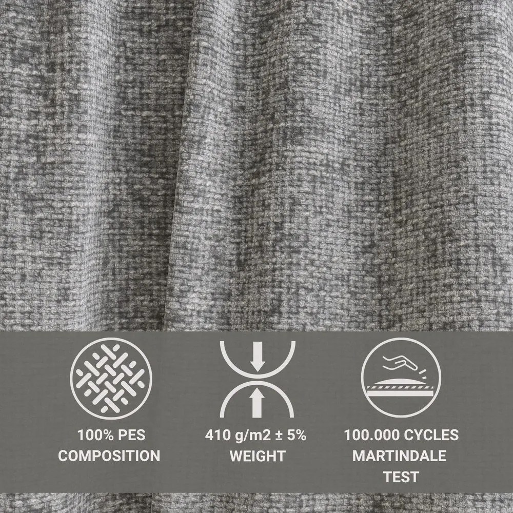 Sivá ženilková rozkladacia/s úložným priestorom rohová pohovka (ľavý roh/do L) Tonga – Maison de Rêve