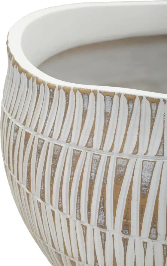 Kvetináč Stiky 26 cm zlatý/biely