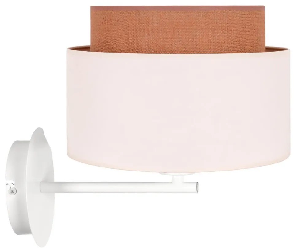 Duolla - Nástenná lampa BOHO 1xE27/15W/230V béžová/biela/hnedá DU89699