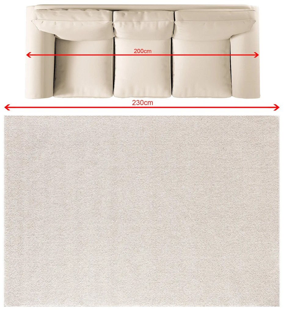 Koberec Solaro linen grey 160x230 cm