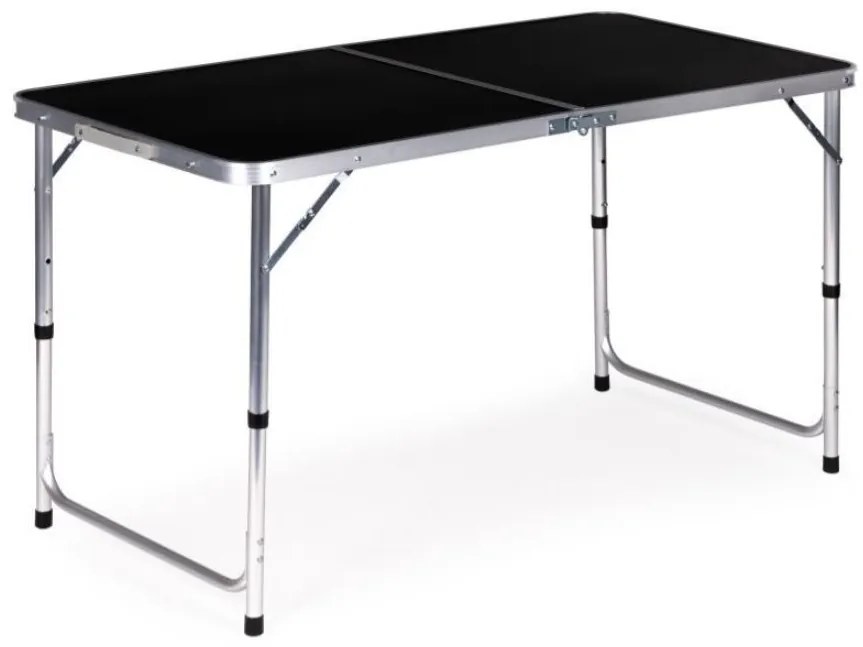 Bestent Kempingový stôl skladací 120x60cm a 4 stoličky Black