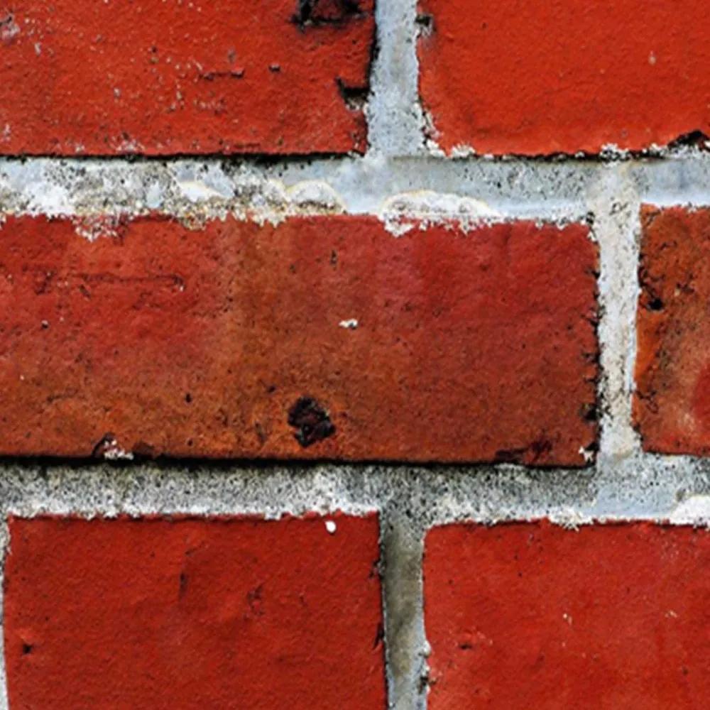 Ozdobný paraván Textura stěny Brick - 110x170 cm, trojdielny, obojstranný paraván 360°