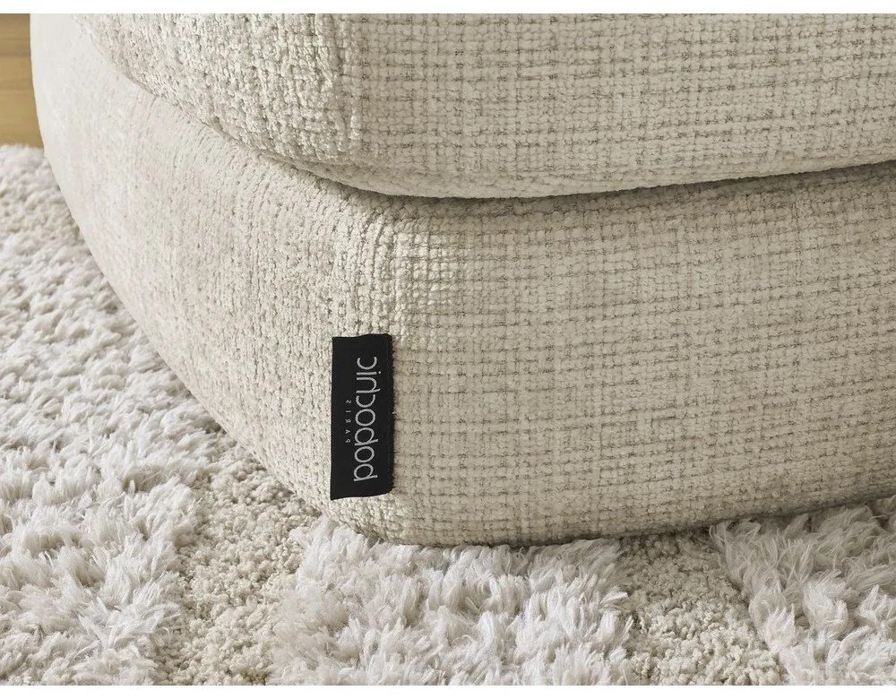 Béžová ženilková rohová pohovka (ľavý roh/s leňoškou) Leonore – Bobochic Paris